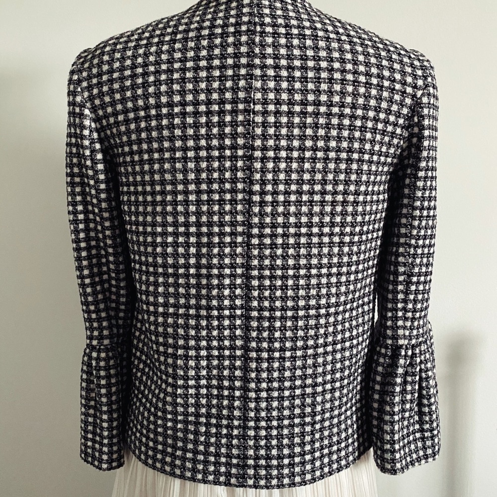 Statement Sleeve Jacket Houndstooth Pattern - image 6